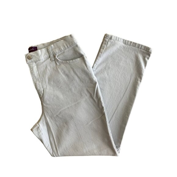 Gloria Vanderbilt Amanda Light Gray High-Rise Straight Leg Jeans Womens Size 14 - Picture 10 of 14